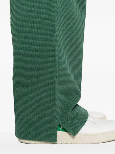 Summer Games Side-stripe Organic-cotton Track Trousers In Green