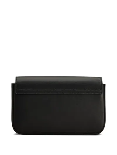 Tod's Di Folio Mini Leather Crossbody Bag In Black