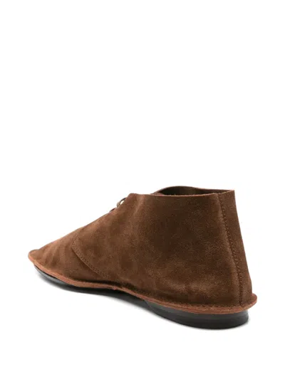 Saint Laurent Valentin Boots In Suede In Brown