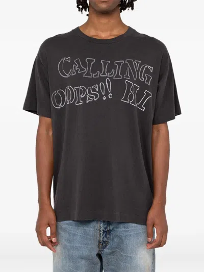 Kamiya Calling Printed Graphic T-shirt In Gray