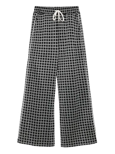 Amiri Geometric-pattern Drawstring Trousers In Black