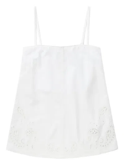 Rag & Bone Ultra Featherweight Aurora Strapless Top White Eyelet In White