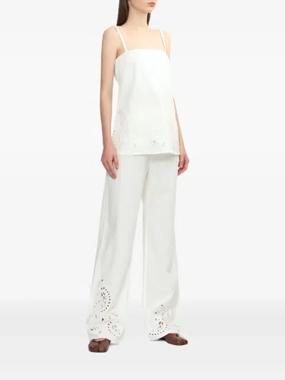 Rag & Bone Ultra Featherweight Aurora Strapless Top White Eyelet In White