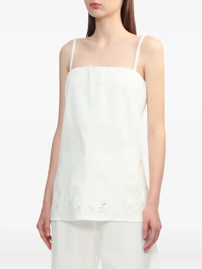 Rag & Bone Ultra Featherweight Aurora Strapless Top White Eyelet In White