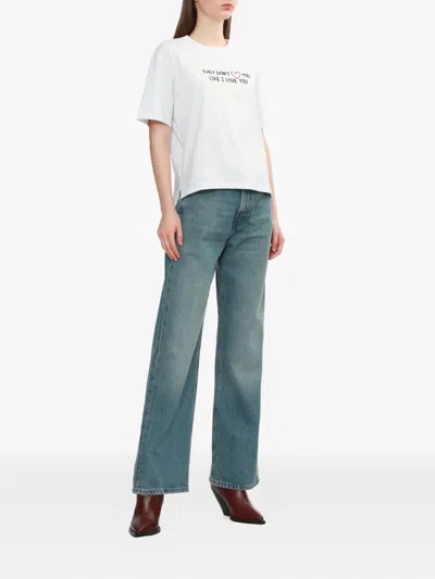 Joshua Sanders Text-print T-shirt In White