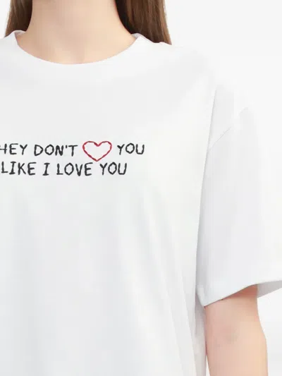 Joshua Sanders Text-print T-shirt In White