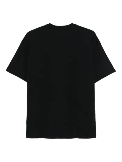 Msgm Kitten-embellished Cotton T-shirt In Black