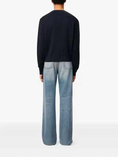 Ami Alexandre Mattiussi Pull Col Rond Ami Paris De Coeur In Black