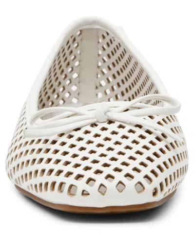 Anne Klein Women's Aspen-p Snip Toe Ballet Flats In White