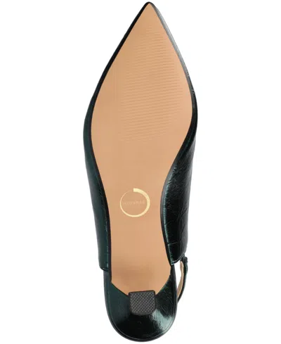 Journee Collection Paulina Womens Pointed Kitten Heel Pumps In Green