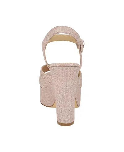 Guess Women's Saylin Woven Block Heel Platform Sandals In Pink