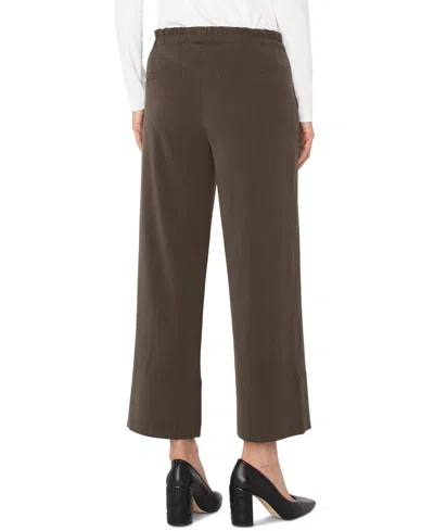 Liverpool Los Angeles Tie Waist Ankle Wide Leg Pants In Black