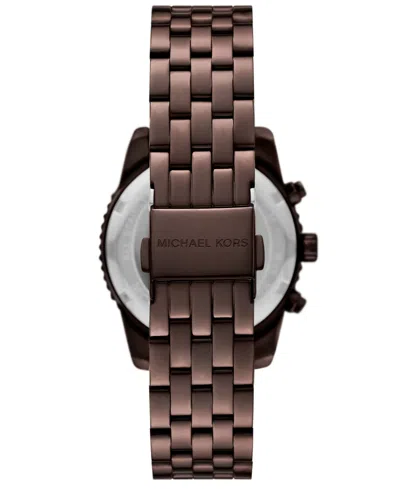 Michael Kors Mini Bryant Pavé Brown-tone Watch In Brown
