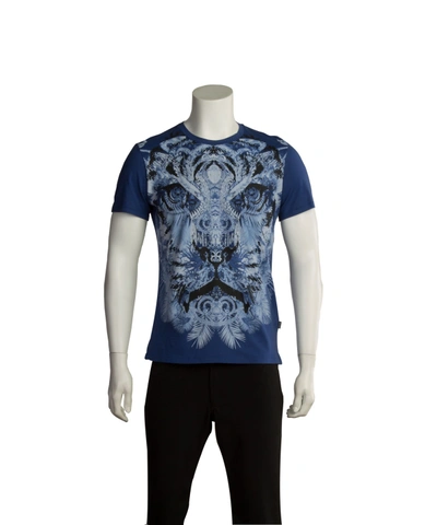 Just Cavalli Men Tiger T-shirt Navy' In Blue