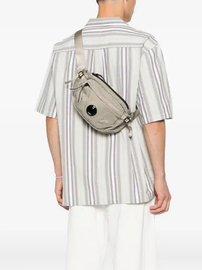 C.p. Company Lens-detail Belt Bag In Gray