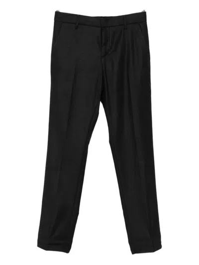 Dondup Wool-blend Trousers In Black
