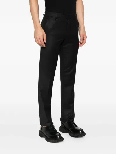 Dondup Wool-blend Trousers In Black