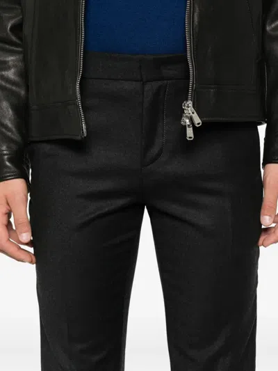 Dondup Wool-blend Trousers In Black