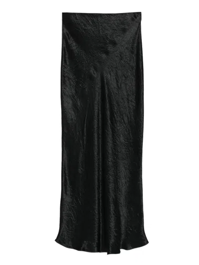 缎面平滑中长半身裙