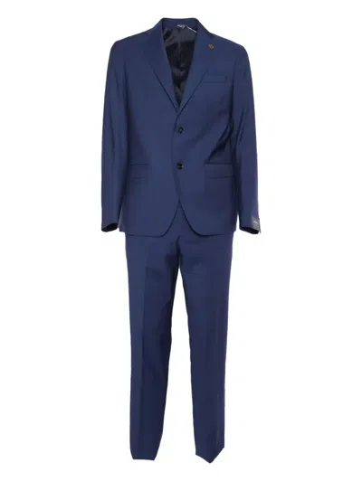 Brera Single-breasted Patch-pocket Suit In Blue