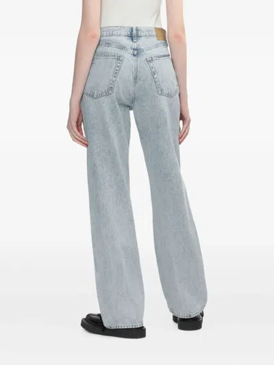 Rag & Bone Shea Knee-rip Jeans In Gray