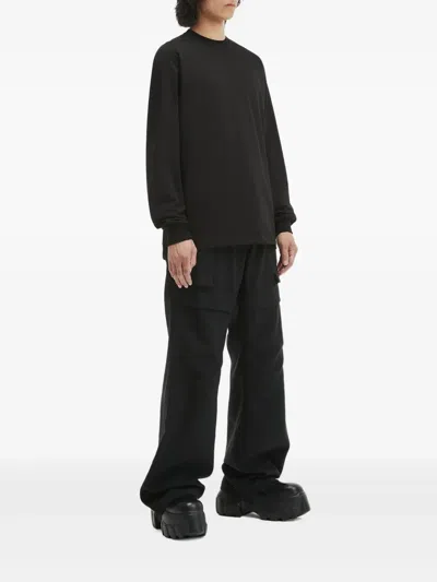 Rick Owens Seam-detail Cotton Sweatshirt In Black