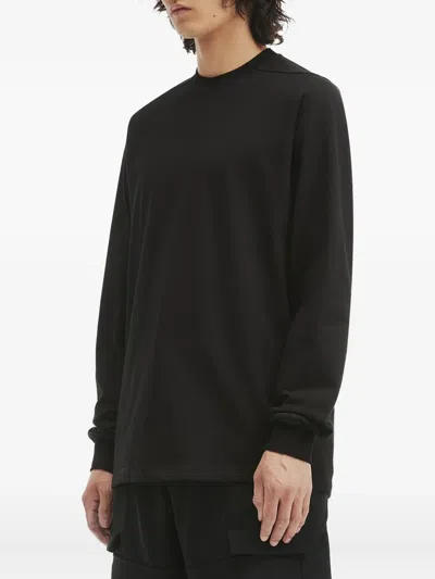 Rick Owens Seam-detail Cotton Sweatshirt In Black