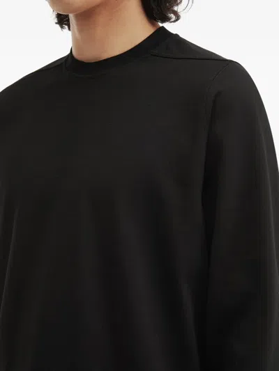 Rick Owens Seam-detail Cotton Sweatshirt In Black
