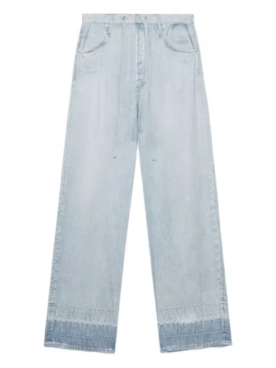 Rag & Bone Phoebe Drawstring Trousers In Blue
