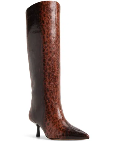 Aldo Women's Selora Knee-high Kitten-heel Dress Boots In Brown