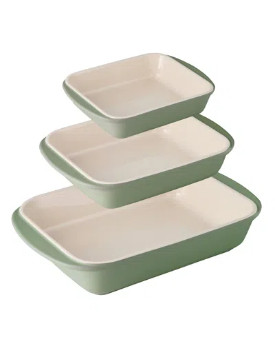 Tramontina Mae Porcelain Enameled 3-pc. Bakeware Set In Green