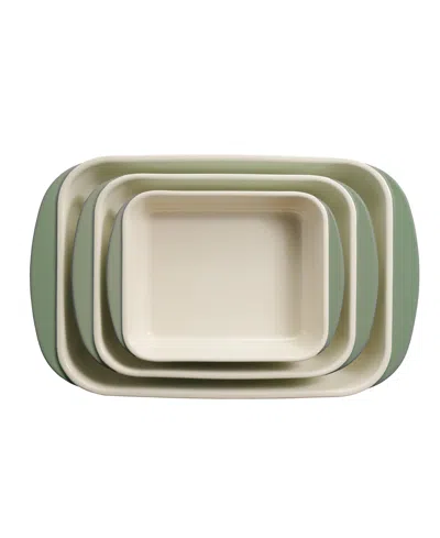 Tramontina Mae Porcelain Enameled 3-pc. Bakeware Set In Green