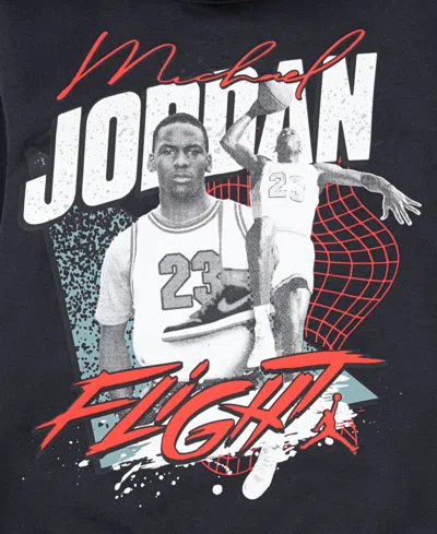 Jordan Boys' Jdb Mj Double Flight Graphic Fleece Pullover Hoodie - Big Kid In Black