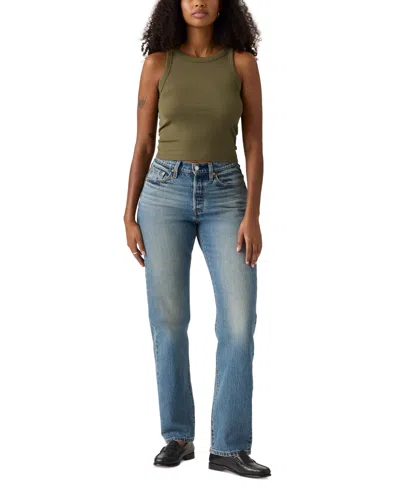 Levi's Women's 501 Curve High-rise Straight-leg Jeans In Blue