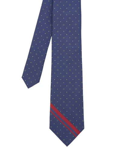 Ben Sherman Men's Dot Stripe Silk Tie In Blue