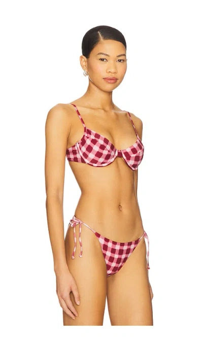 Weworewhat Full Coverage Underwire Bikini Top In Red