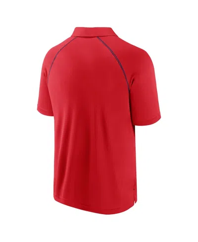 Fanatics Men's Red Los Angeles Angels Strong Alone Raglan Polo Shirt In Red