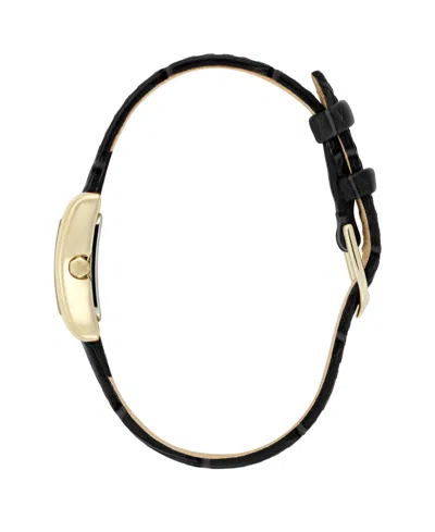 Olivia Burton Women's Mini Grove Black Leather Calfskin Strap Watch, 16mm