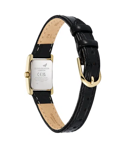 Olivia Burton Women's Mini Grove Black Leather Calfskin Strap Watch, 16mm