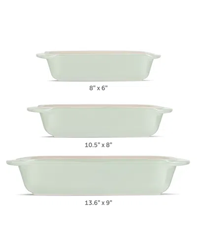 Tramontina Mae Porcelain Enameled 3-pc. Bakeware Set In Green