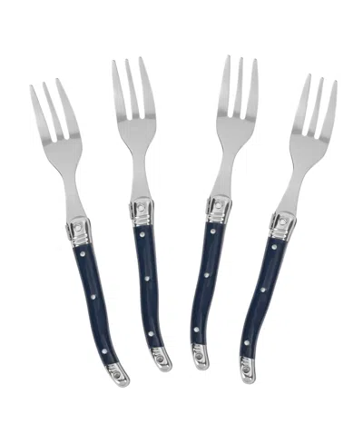French Home Laguiole Cake Forks, Set Of 4 In Blue
