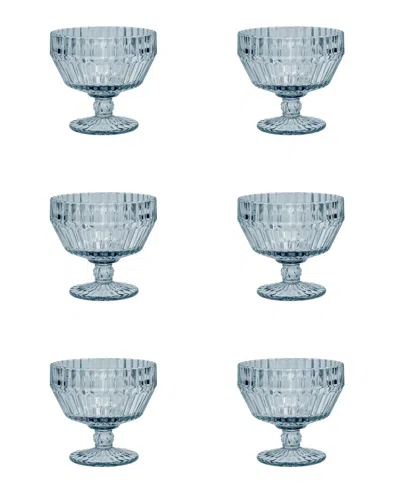 Fortessa Archie Dusk Footed Dessert Bowl, Set Of 6 In Purple