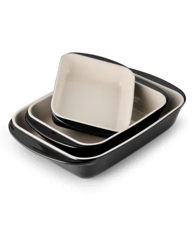 Tramontina Mae Porcelain Enameled 3-pc. Bakeware Set In Black