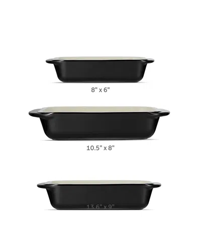 Tramontina Mae Porcelain Enameled 3-pc. Bakeware Set In Black