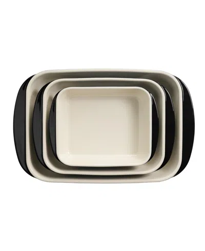 Tramontina Mae Porcelain Enameled 3-pc. Bakeware Set In Black