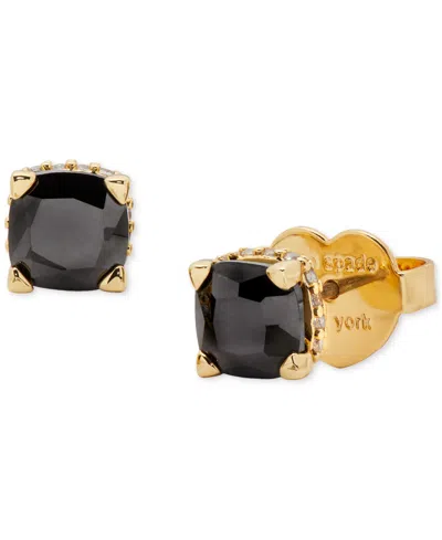Kate Spade Color Cubic Zirconia Square Stud Earrings In Black