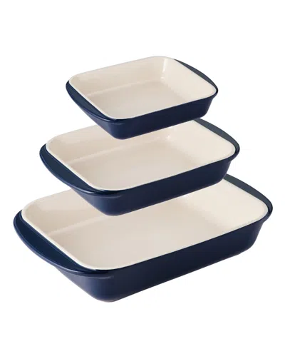 Tramontina Mae Porcelain Enameled 3-pc. Bakeware Set In Blue