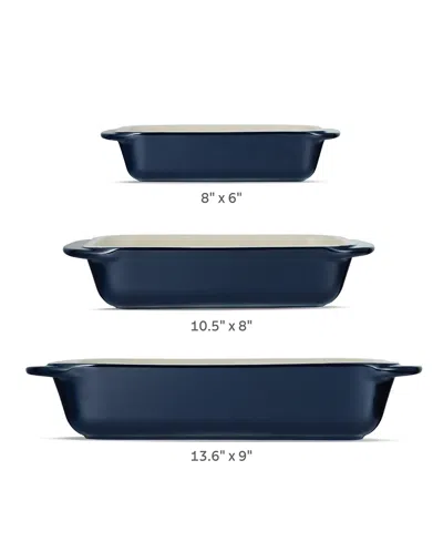 Tramontina Mae Porcelain Enameled 3-pc. Bakeware Set In Blue