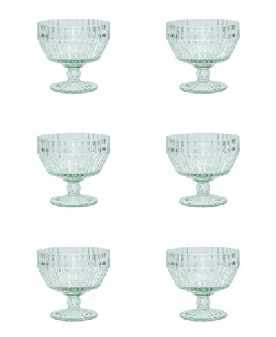 Fortessa Archie Verde Footed Dessert Bowl, Set Of 6 In Green