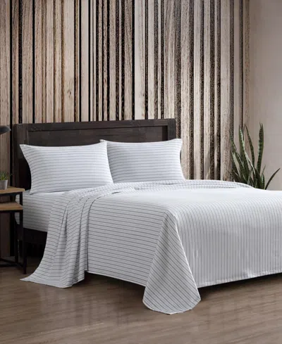 Eddie Bauer Printed Cotton Flannel 3-pc. Sheet Set, Twin In Gray